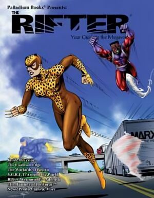 Rifter 42, a group of super heroes - a woman cheeta, a black guy flying, a blue runner, and a yellow and white tornado