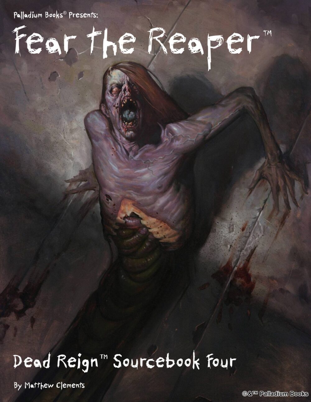 the cover of Dead Reign's Fear the Reaper, shoes a zombie crawling out of a grave