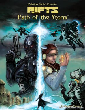 the cover of Path of the Storm, a script for a rifts movie