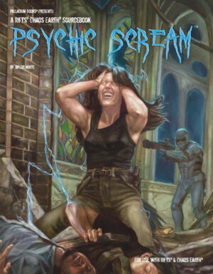 the cover of Psychic Scream, a woman having a splitting headache while her psychic powers go out of control