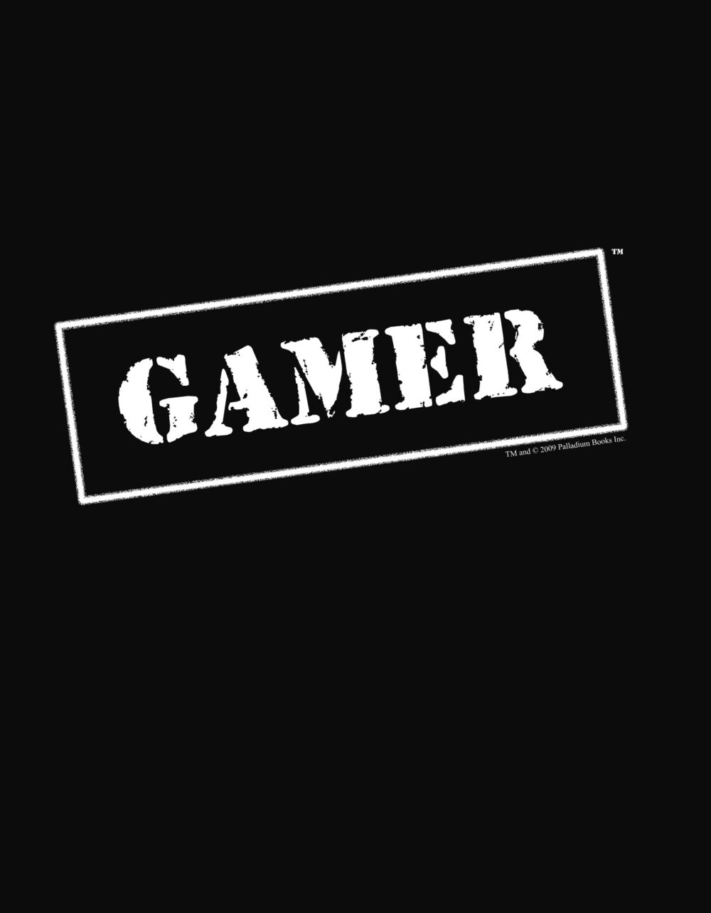 A black shirt with Gamer written in white on it