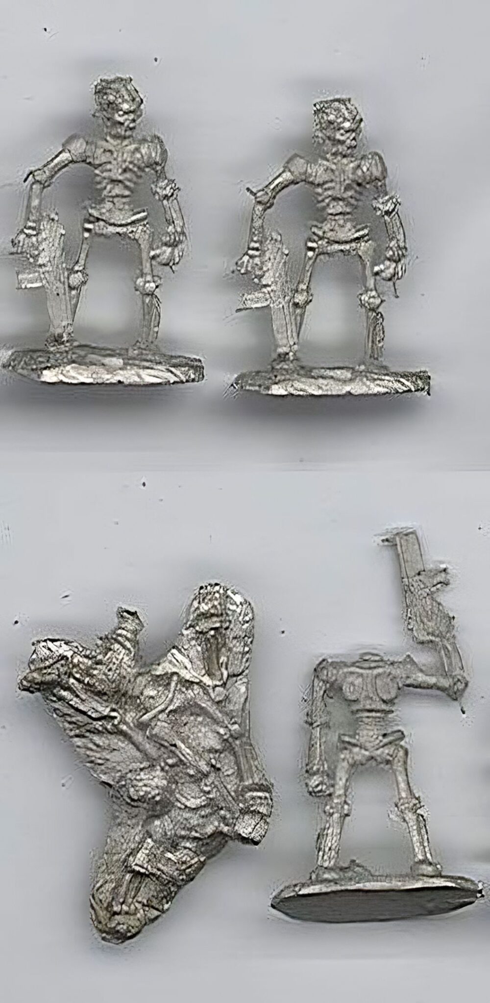 damaged skelebots pewter miniatures