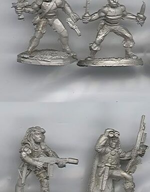 psi stalker and scouts pewter miniatures