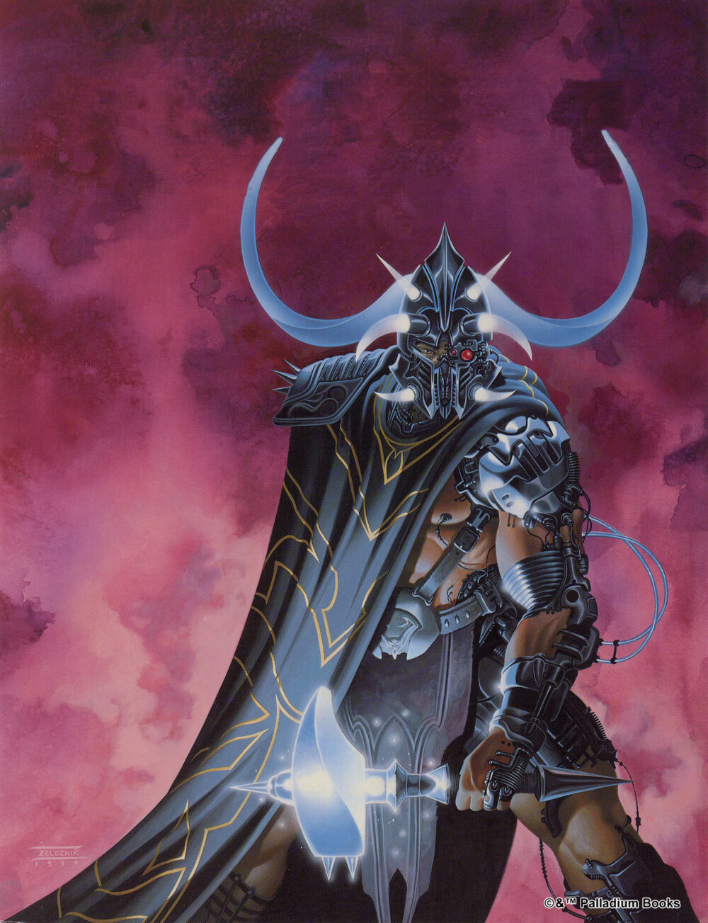 the cover of Rifts Conversion Book 2: Pantheons of the Megaverse - shows a futuristic Thor, the god of thunder