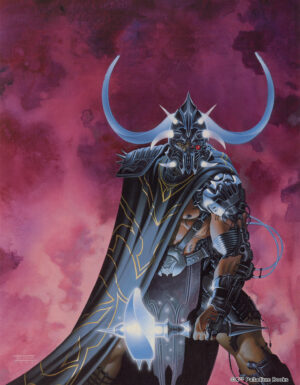 the cover of Rifts Conversion Book 2: Pantheons of the Megaverse - shows a futuristic Thor, the god of thunder