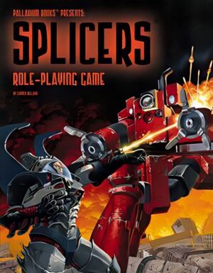 Splicers RPG Hardcover, an organic warrior fighting a mecha