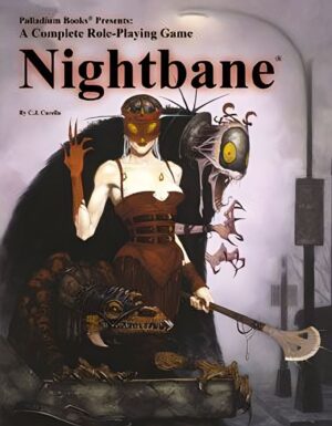 Nightbane RPG Bonus Hardcover, a female morphus with another even weirder nightbane behind her