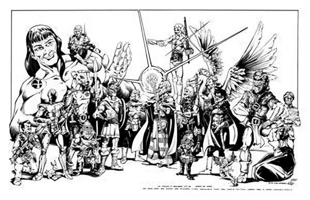 Palladium Fantasy - a black and white group picture of the Defilers (Kevin Siembieda's old RPG group)