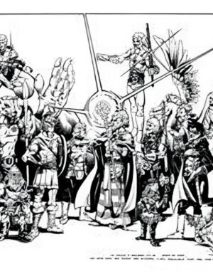 Palladium Fantasy - a black and white group picture of the Defilers (Kevin Siembieda's old RPG group)